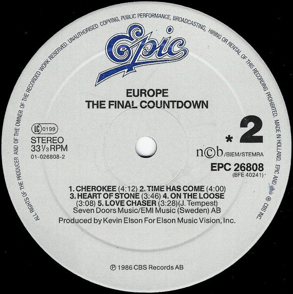 Europe (2) - The Final Countdown (Vinyl)