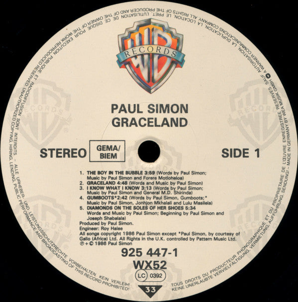 Paul Simon - Graceland (Vinyl)