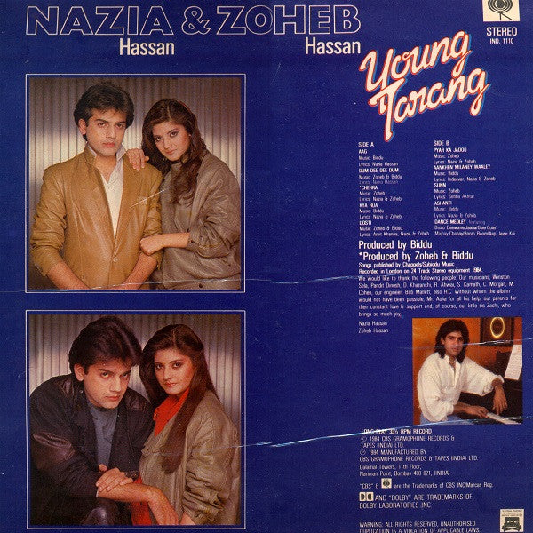 Nazia Hassan & Zoheb Hassan - Young Tarang (Vinyl)