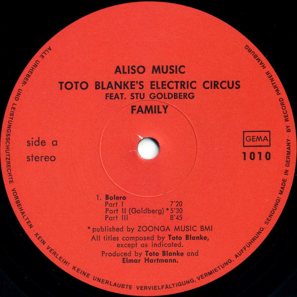 Toto Blanke's Electric Circus Featuring Stu Goldberg - Family (Vinyl)