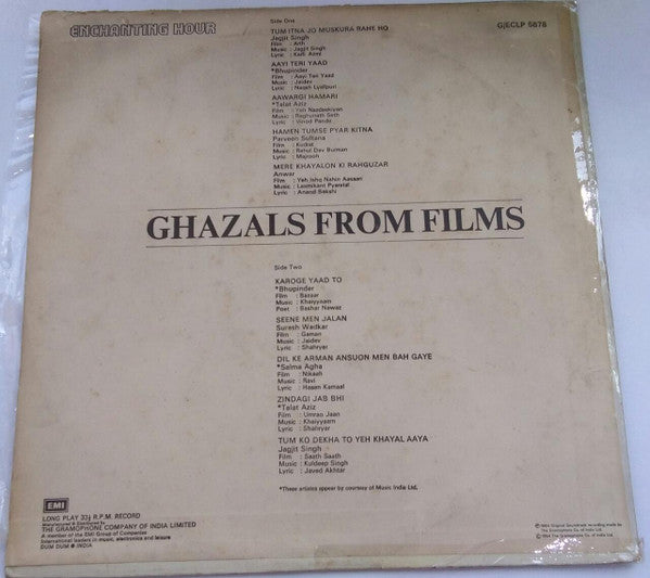 Various - Ghazals From Films (Vinyl)