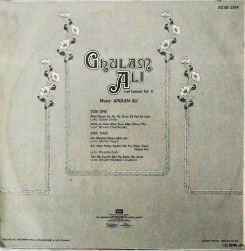 Ghulam Ali - Ghulam Ali - Live Concert Vol. II (Vinyl)