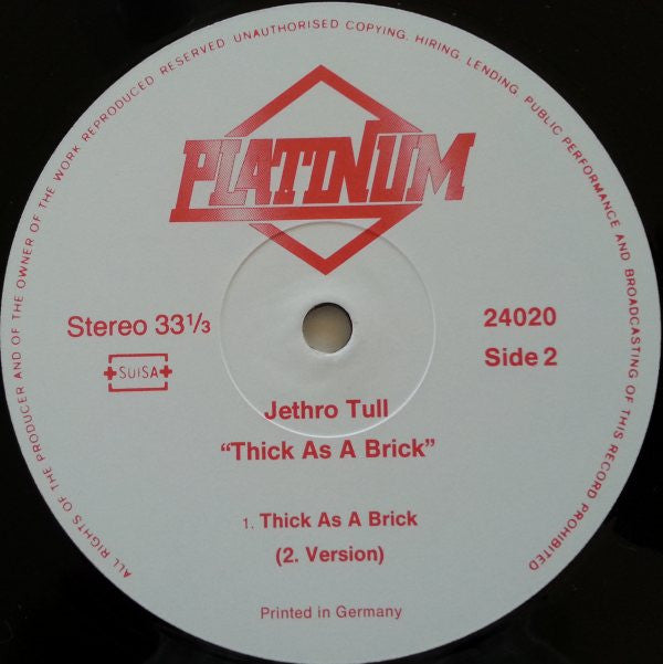 Jethro Tull - Thick As A Brick (Vinyl)