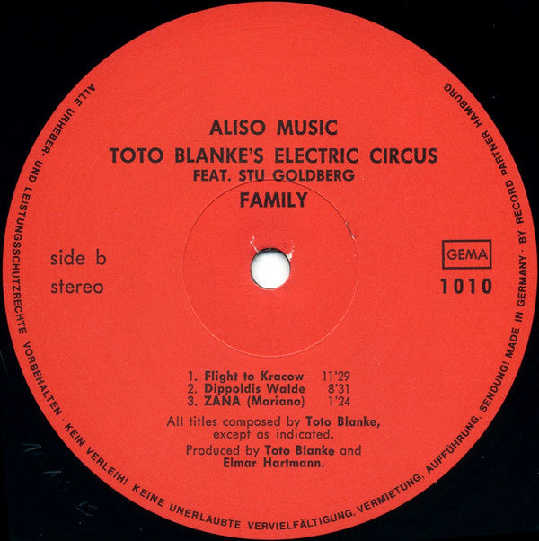 Toto Blanke's Electric Circus Featuring Stu Goldberg - Family (Vinyl)