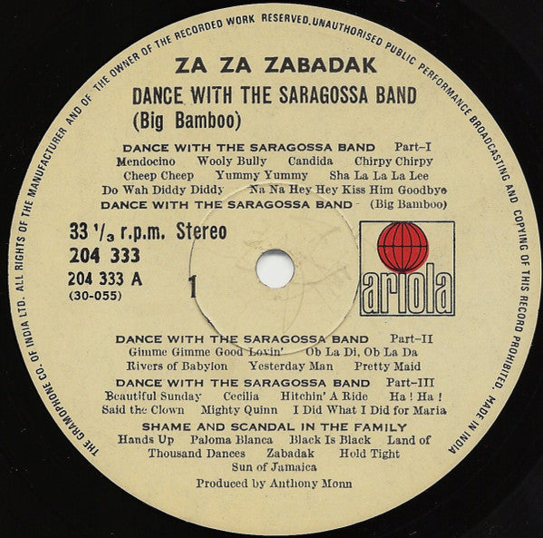 Saragossa Band - Za Za Zabadak - 50 Tolle Fetzer-Pop Non Stop - Dance With The Saragossa Band (Vinyl)