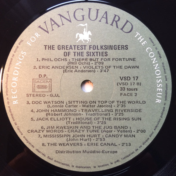 Various - Greatest Folksingers Of The 'Sixties (Vinyl) (2)