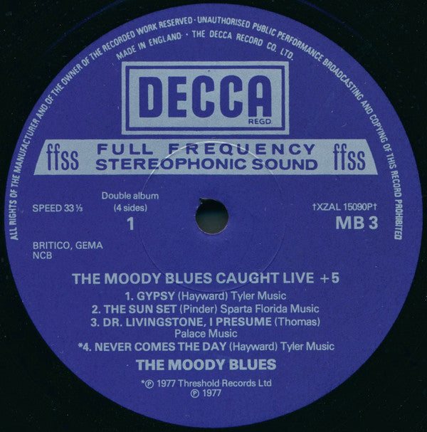 Moody Blues, The - Caught Live +5 (Vinyl) (2)