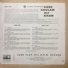 Bade Ghulam Ali Khan - Raga · Jai Jaiwanti / Raga · Desi Todi (Vinyl)