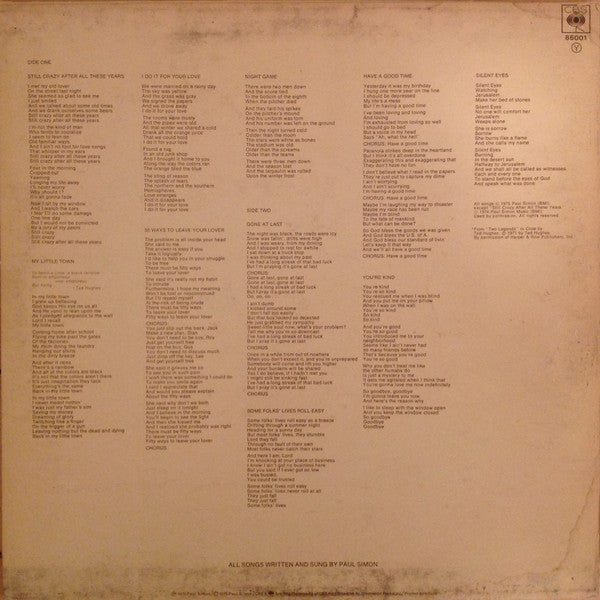 Paul Simon - Still Crazy After All These Years (Vinyl)