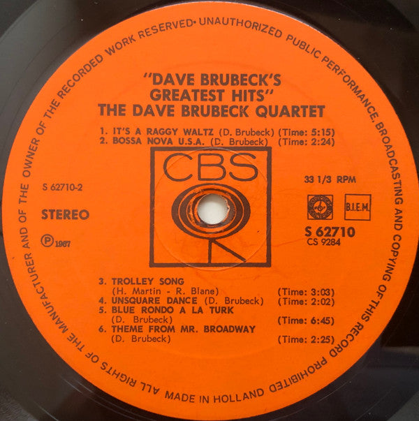 Dave Brubeck - Dave Brubeck's Greatest Hits (Vinyl)