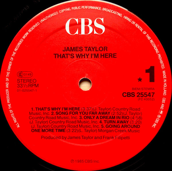 James Taylor (2) - That's Why I'm Here (Vinyl)