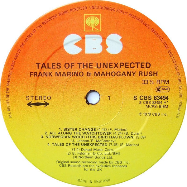 Frank Marino & Mahogany Rush - Tales Of The Unexpected (Vinyl)