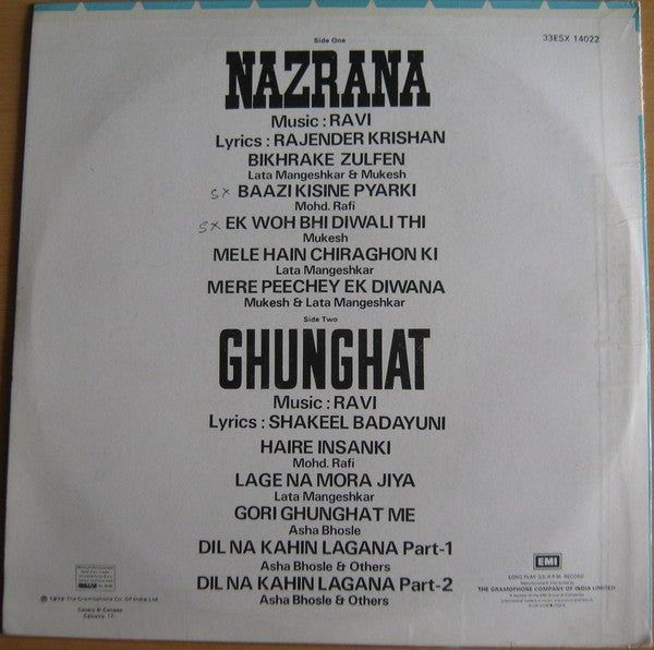 Ravi - Nazrana / Ghunghat (Vinyl)