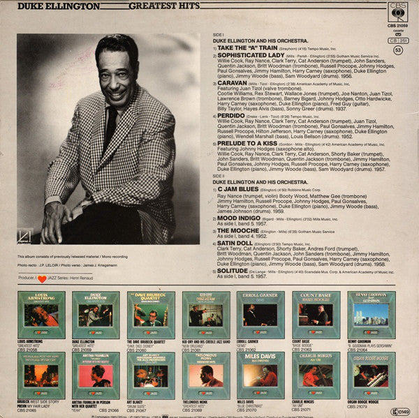 Duke Ellington - Greatest Hits  (Vinyl)