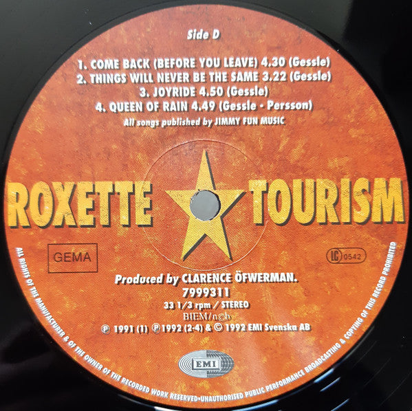 Roxette - Tourism (Vinyl) (2)