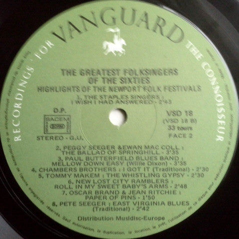 Various - Greatest Folksingers Of The 'Sixties (Vinyl) (2)