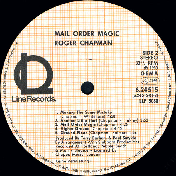 Roger Chapman And Shortlist, The - Mail Order Magic (Vinyl)