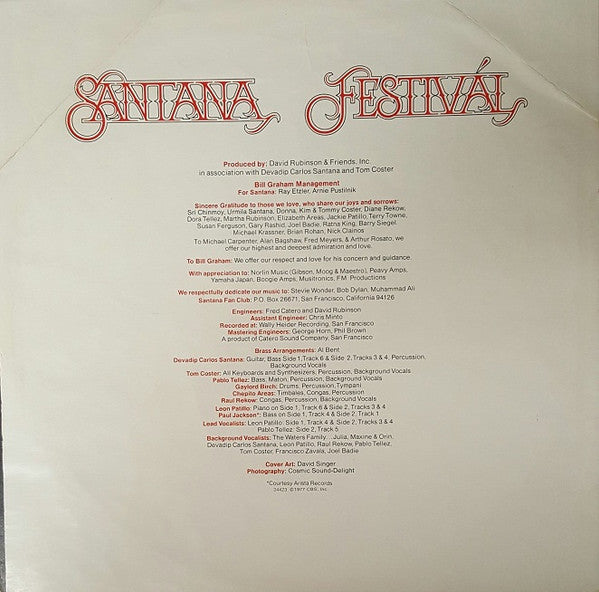 Santana - Festivál (Vinyl)