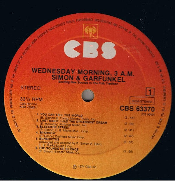 Simon & Garfunkel - Wednesday Morning, 3 A.M. (Vinyl)