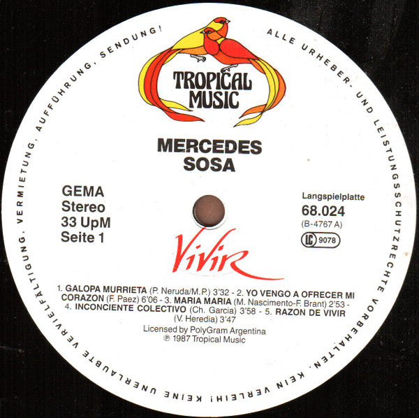 Mercedes Sosa - Vivir (Vinyl)