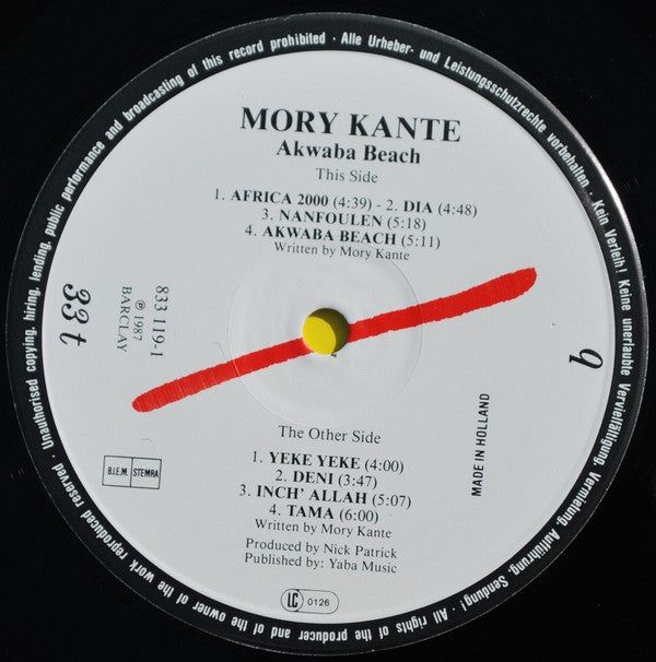 Mory Kanté - Akwaba Beach (Vinyl)