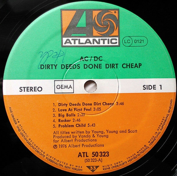 AC/DC - Dirty Deeds Done Dirt Cheap (Vinyl)