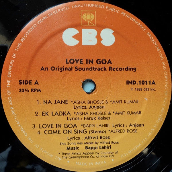 Bappi Lahiri - Love In Goa (Vinyl)