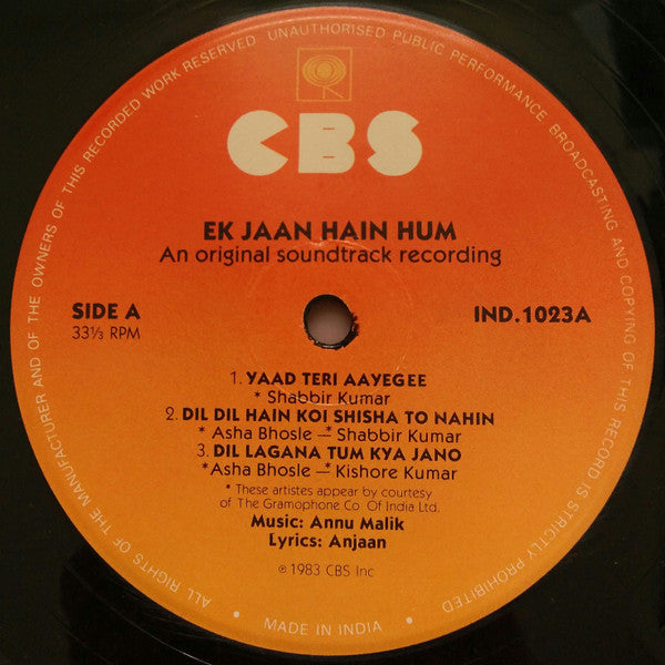 Anu Malik, Anjaan - Ek Jaan Hain Hum (Vinyl)